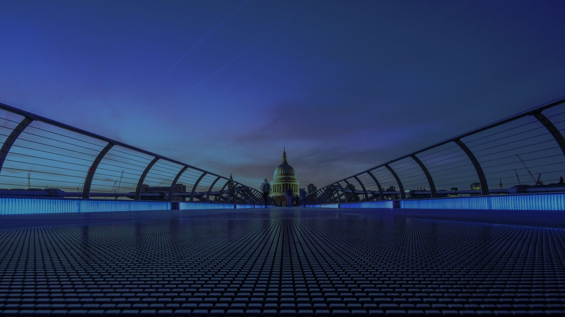 The Millennium Bridge in London, a modern pedestrian bridge spanning the River Thames