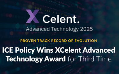 Proven Track Record of Evolution:  ICE Policy Wins an XCelent Advanced Technology Award for the Third Consecutive Time